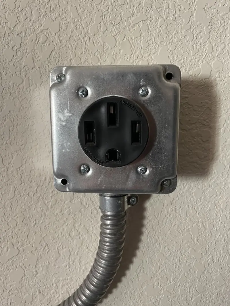 NEMA 14-50 outlet installed for Smart Home Electrical in Whitestown